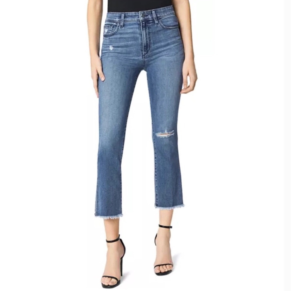 Joe’s Jeans 28 The Callie High Rise Cropped Boot Jeans KickFlip Distressed